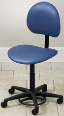 #2145-W Clinton Foot-Activated Exam Room Stool